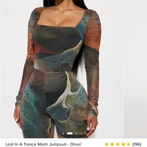 Fashion Nova Bodysuit Lost In Trance Jumpsuit